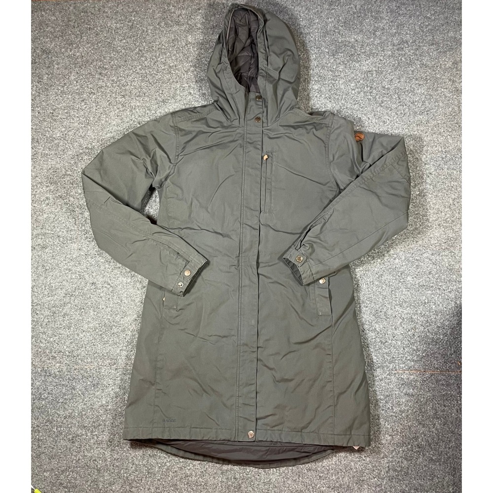 Fjallraven Kiruna Padded Parka Womens Medium Dark Green G-1000 Hooded Jacket